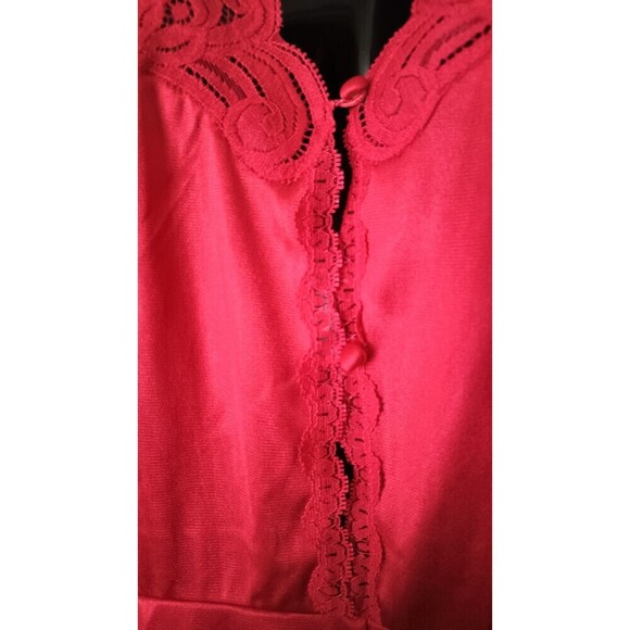 Vintage Vanity Fair Teddy One Piece Lingerie Size Small Red Made In USA Coquette - Picture 8 of 8